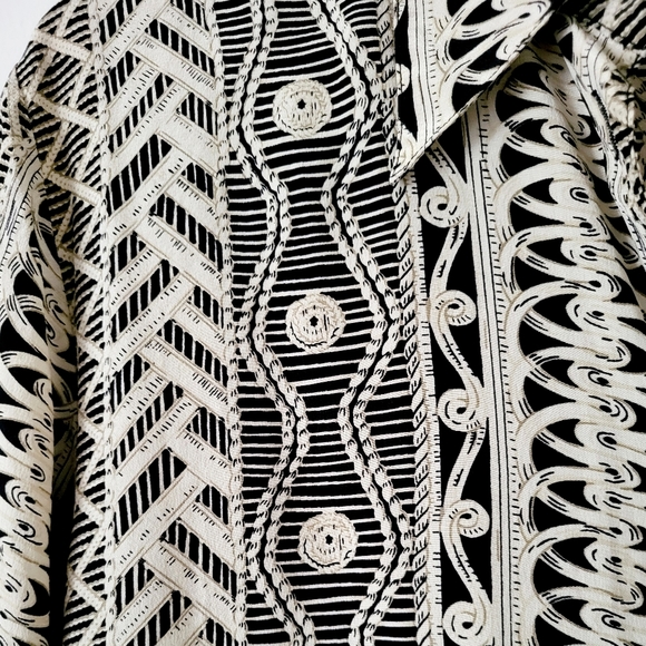 Vintage Tess 100% Silk Abstract Print Button Down Blouse Size L - Picture 10 of 12